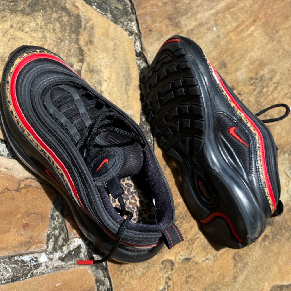 Black Red Animal Print Air Max 97 Women’s 7